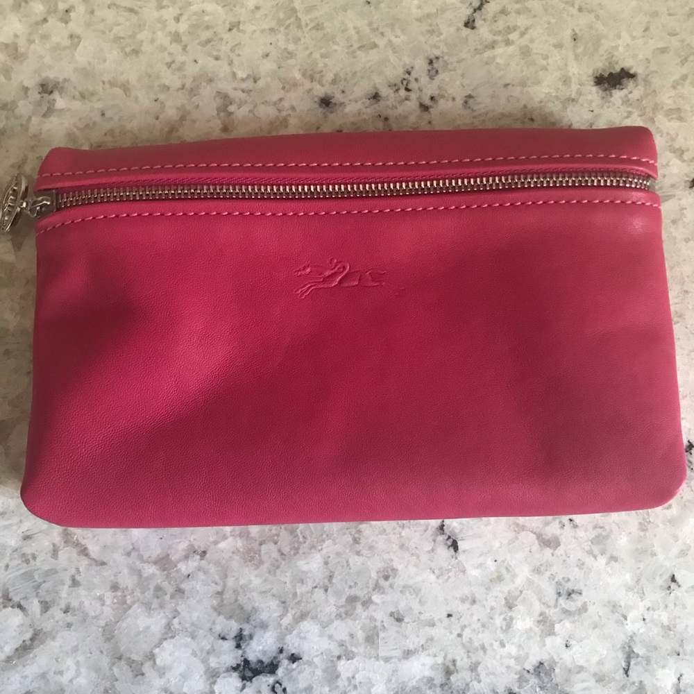 Longchamp Leather Makeup Bag
